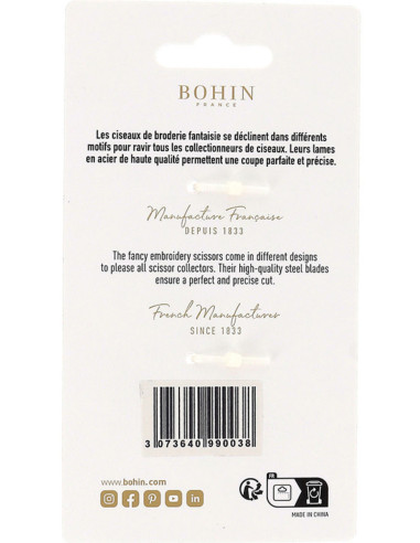 Forbici da ricamo Leopardo Bohin 9 cm