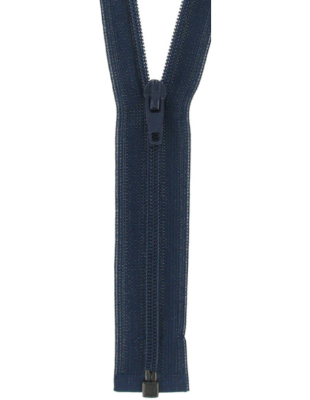 Chiusura separabile nylon super fine - Blu marino