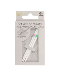 Set di 3 ferri per trecce con codici colore Tulip