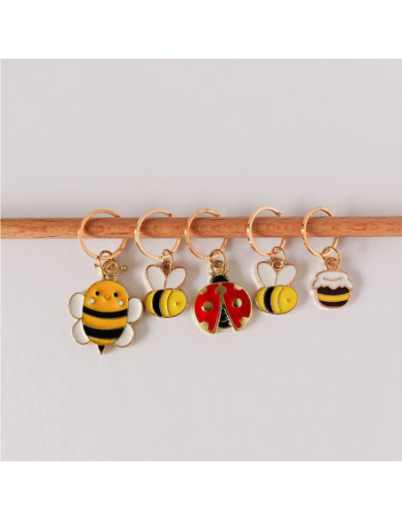 Set di 5 anelli marcapunti - Bee Happy