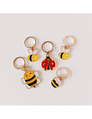 Set di 5 anelli marcapunti - Bee Happy