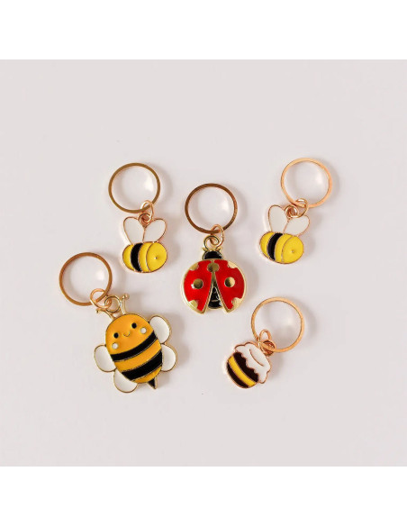 Set di 5 anelli marcapunti - Bee Happy