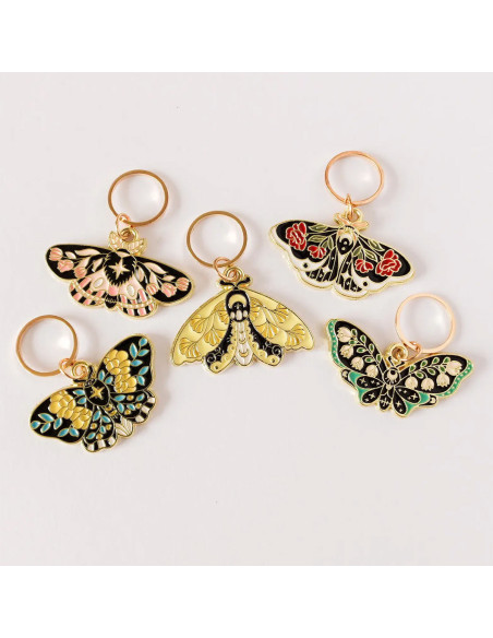 Set di 5 anelli segnapunti - Farfalle