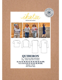 Modello di t-shirt o abito marinière Quiberon - Ikatee 2