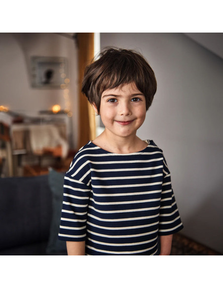 Modello di t-shirt o abito marinière Quiberon Kids - Ikatee