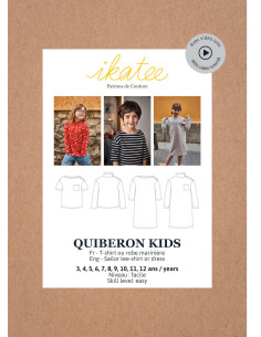 Modello di t-shirt o abito marinière Quiberon Kids - Ikatee 2