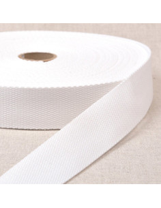 Cinghia in poliestere effetto cotone - Bianco