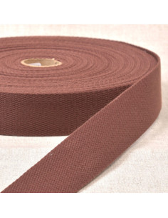 Cinghia in poliestere effetto cotone - Marrone scuro