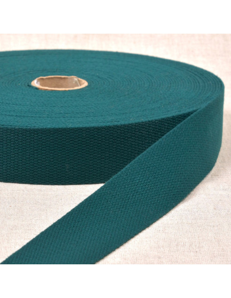 Cinghia in poliestere effetto cotone - Verde bottiglia