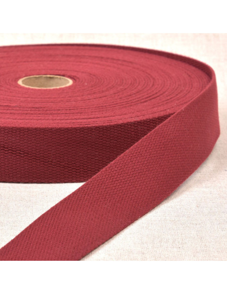 Cinghia in poliestere effetto cotone - Rosso Borgogna