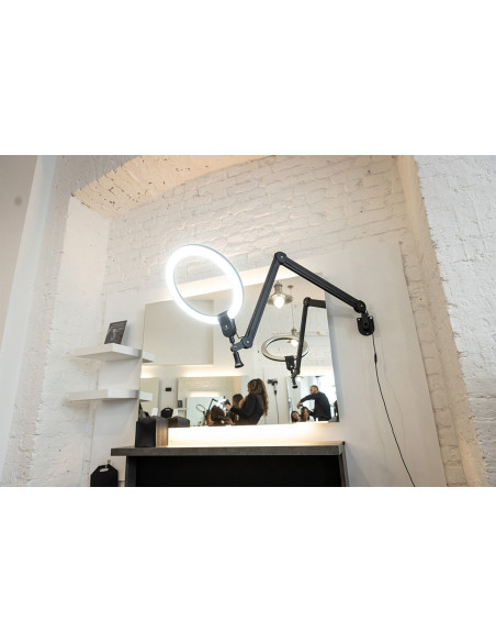 Lampada ad anello Daylight Aura su braccio