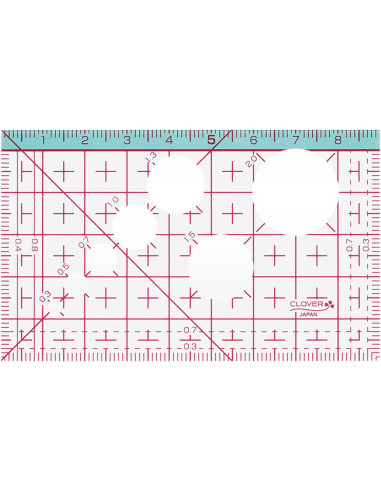 Mini righello giapponese 9 cm x 5,5 cm Clover