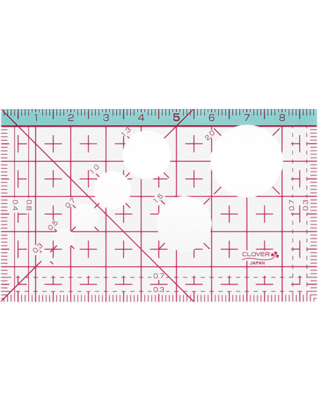 Mini righello giapponese 9 cm x 5,5 cm Clover