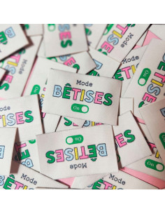 Set di 6 etichette tessute - Sciocchezze