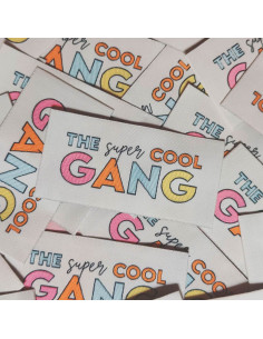 Set di 6 etichette tessute - The super cool GANG