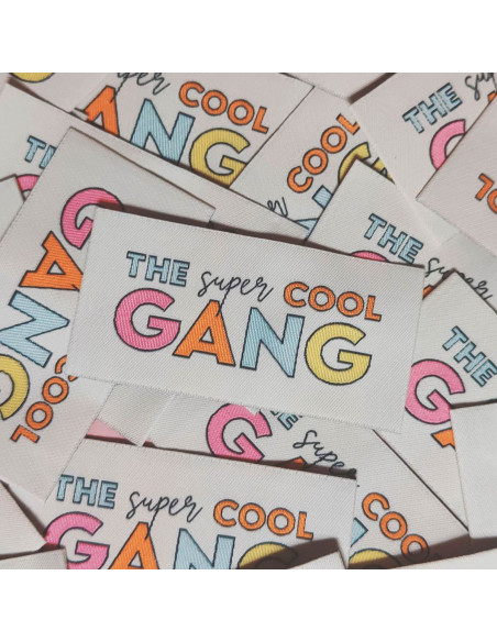 Set di 6 etichette tessute - The super cool GANG