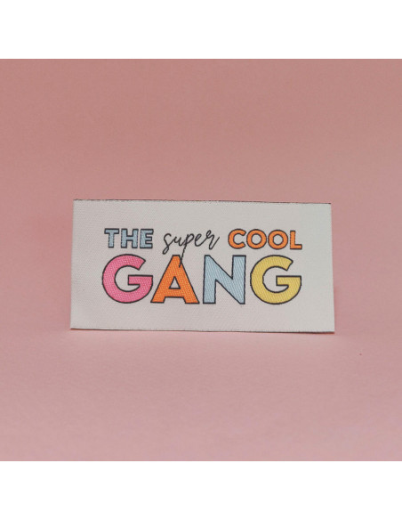 Set di 6 etichette tessute - The super cool GANG