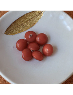 Pulsante semisferico con coda - Caramello
