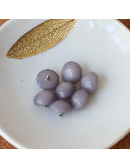 Pulsante a semisfera con coda - Grigio