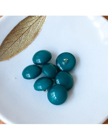 Pulsante semisferico con coda - Verde abete