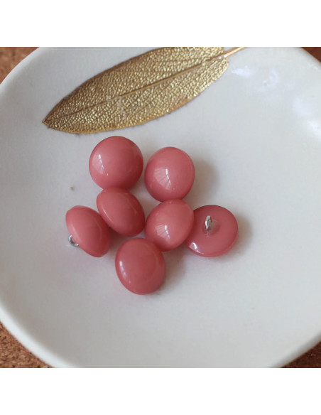 Pulsante a semisfera con coda - Rosa antico