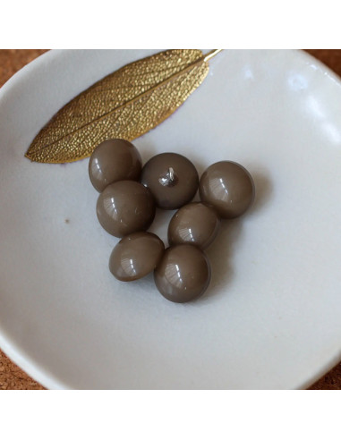 Bottone a semisfera con gambo - Kaki