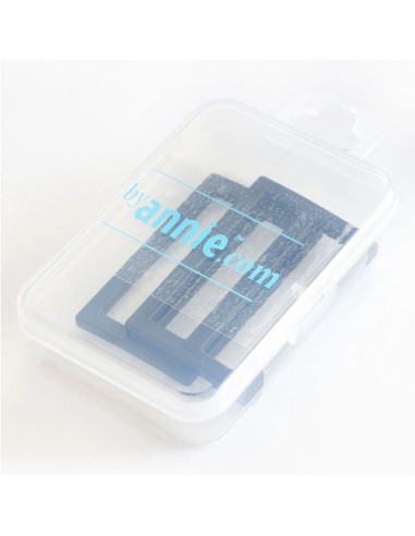 Set di 2 fibbie scorrevoli 22 x 38 mm nero