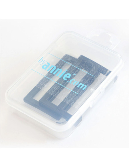 Set di 2 fibbie scorrevoli 22 x 38 mm nero
