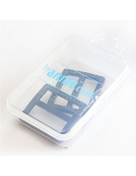 Set di 2 fibbie scorrevoli 28 x 25 mm nero
