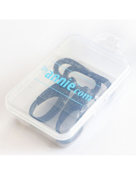 Set di 2 moschettoni passanti 25 mm neri