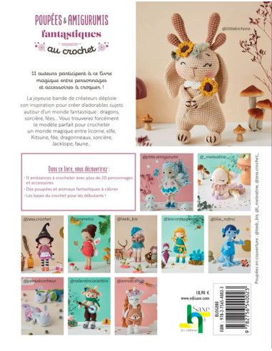 Libro di bambole e amigurumi fantastici all'uncinetto