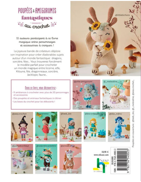 Libro di bambole e amigurumi fantastici all'uncinetto