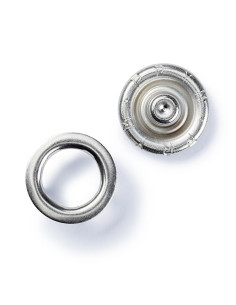 Scatola di 6 bottoni a pressione jersey Argento con attrezzo 18 mm 2