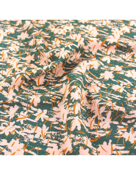 Tessuto popeline di viscosa Gesso eucalipto - Églantine & Zoé