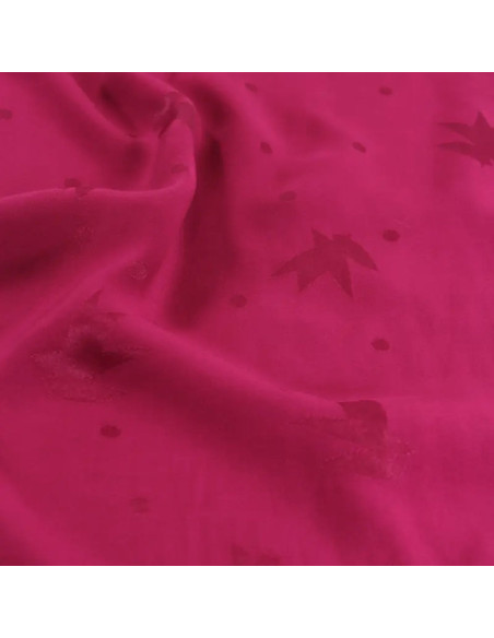 Tessuto jacquard di viscosa Streli rosa magenta - Églantine & Zoé