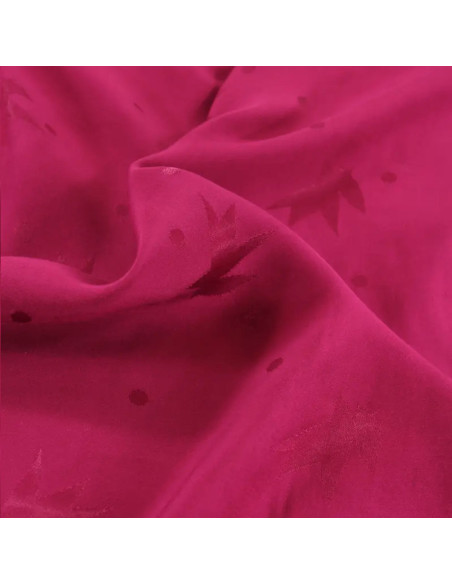 Tessuto jacquard di viscosa Streli rosa magenta - Églantine & Zoé