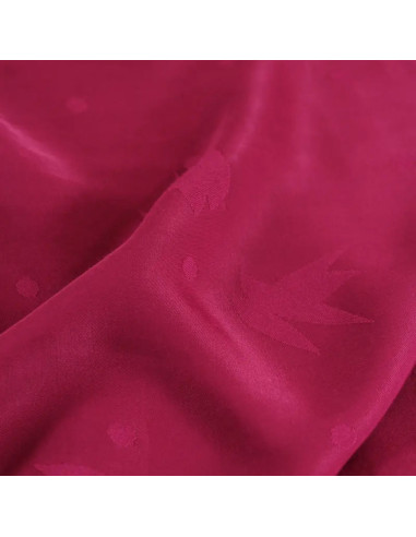 Tessuto jacquard di viscosa Streli rosa magenta - Églantine & Zoé