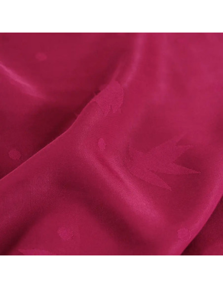 Tessuto jacquard di viscosa Streli rosa magenta - Églantine & Zoé