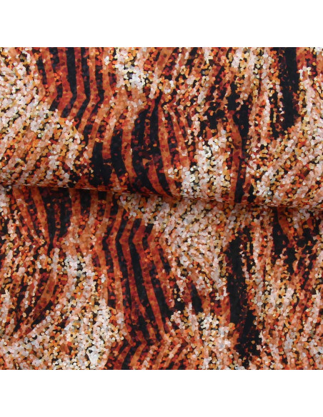 Tessuto voile di poliestere - Zebra ocra