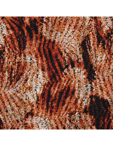 Tessuto voile di poliestere - Zebra ocra