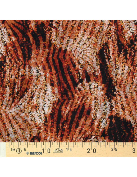 Tessuto voile di poliestere - Zebra ocra