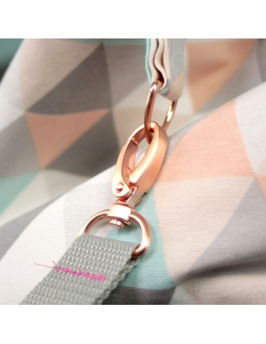 Moschettone in metallo 25 mm - Oro rosa