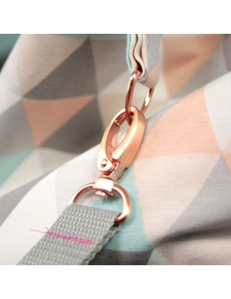 Moschettone in metallo 25 mm - Oro rosa