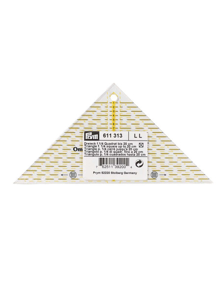 Regola triangolo rettangolo Omnigrid 1/4 quadrati