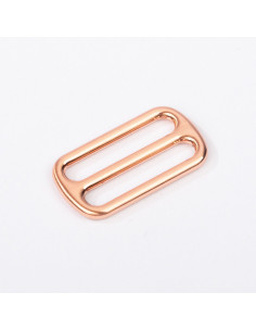 Fibbia scorrevole in metallo - Oro rosa 25 mm