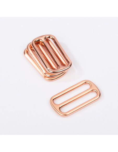Fibbia scorrevole in metallo - Oro rosa 25 mm