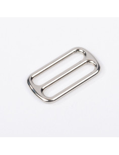 Fibbia scorrevole in metallo - Argento 25 mm