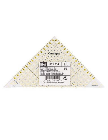 Regola triangolo rettangolo Omnigrid 1/2 quadrati