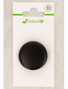Pulsante in legno scuro 28 mm con gambo - Rotondo