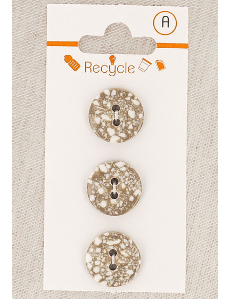 Scheda di 3 bottoni talpa 15 mm 2 fori - Terrazzo